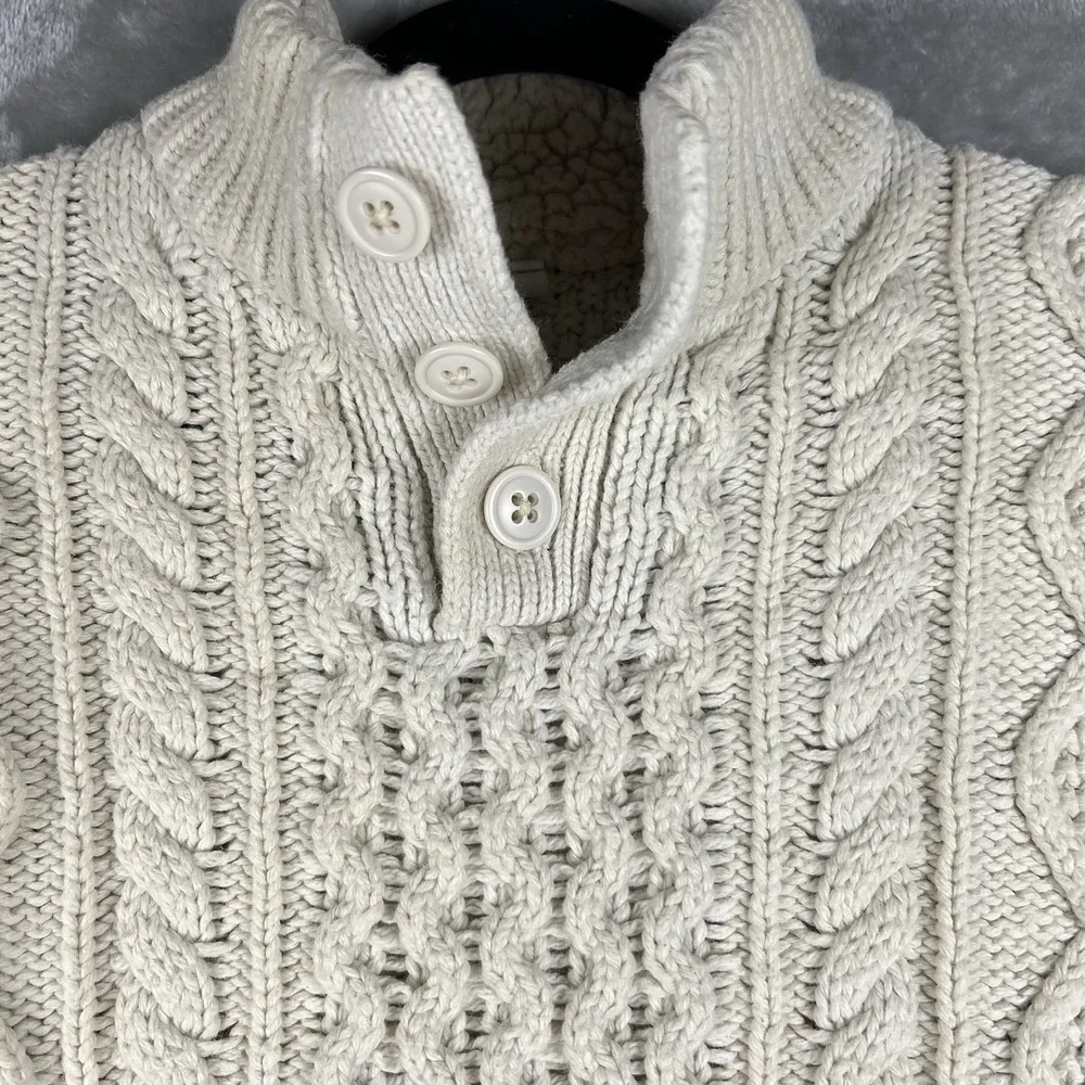 BABY GAP Cable Knit Sweater Size 4 years Beige Pullover Christmas Photos‎ Preppy